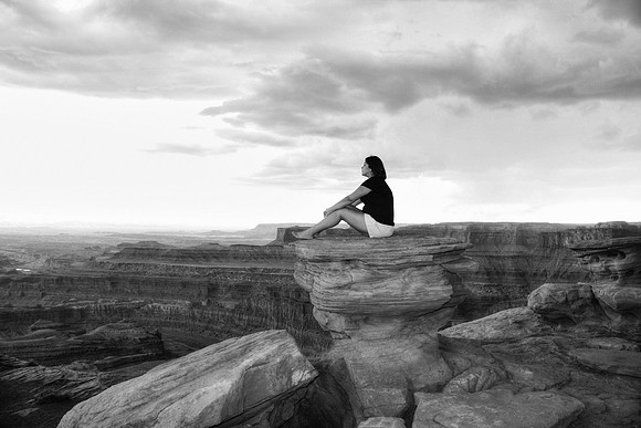 Black and White Moab Utah Fine Art Portrait and Maternity Photography David Martinez Photography